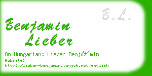 benjamin lieber business card